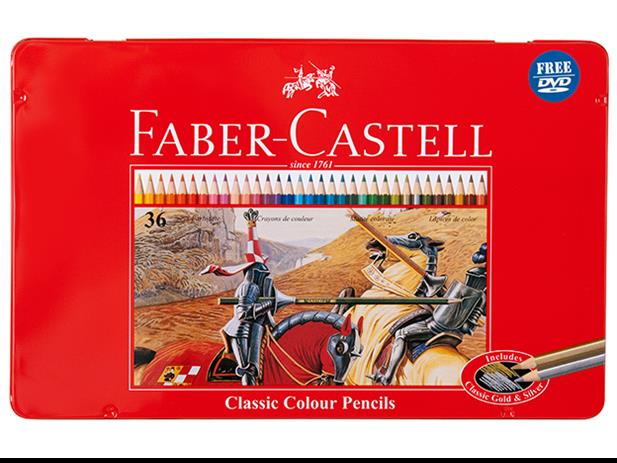 colour pencils faber castell classic 36 pcs in metal tin box moitf knights colour pencils faber castell classic 36 pcs in metal tin box moitf knights